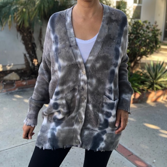 NWT YOUNG FABULOUS AND BROKE Indie Tie Dye Knit Button Cardigan - Picture 7 of 10